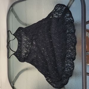 Victoria's Secret Gold Crown Black Slip Dress Lingerie Vintage Size S